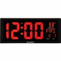 Global Industrial 4ftft LED Digital Clock, 6in Power Cord with USB 282487